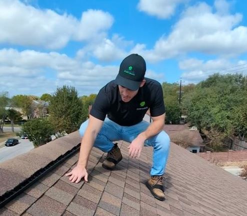 Roof inspection after hailstorm in Round Rock Texas